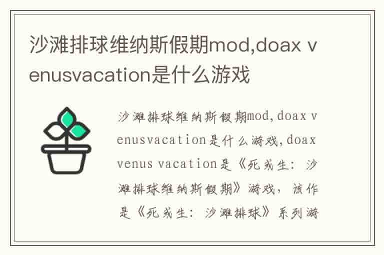 沙滩排球维纳斯假期mod,doax venusvacation是什么游戏
