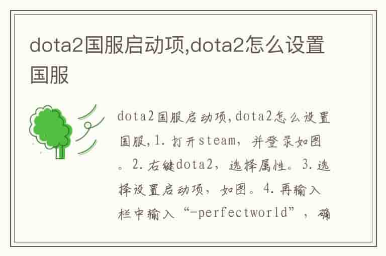 dota2国服启动项,dota2怎么设置国服
