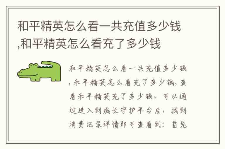 和平精英怎么看一共充值多少钱,和平精英怎么看充了多少钱