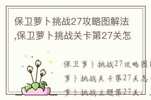 保卫萝卜挑战27攻略图解法,保卫萝卜挑战关卡第27关怎么过