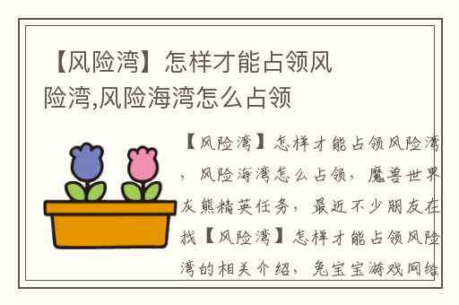 【风险湾】怎样才能占领风险湾,风险海湾怎么占领