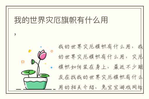 我的世界灾厄旗帜有什么用,