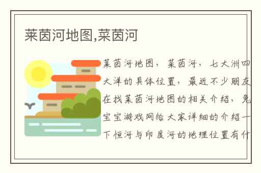 莱茵河地图,菜茵河