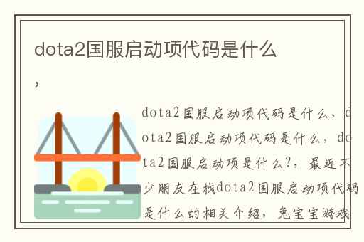 dota2国服启动项代码是什么,