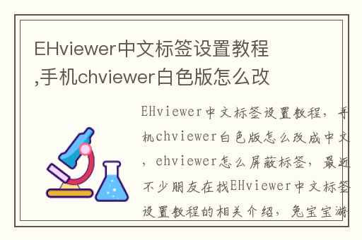 EHviewer中文标签设置教程,手机chviewer白色版怎么改成中文