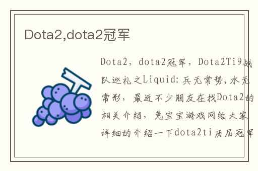 Dota2,dota2冠军