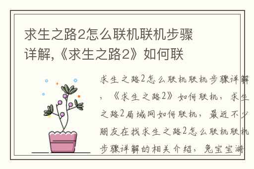 求生之路2怎么联机联机步骤详解,《求生之路2》如何联机