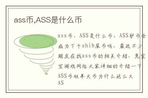 ass币,ASS是什么币