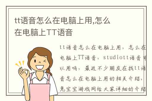 tt语音怎么在电脑上用,怎么在电脑上TT语音